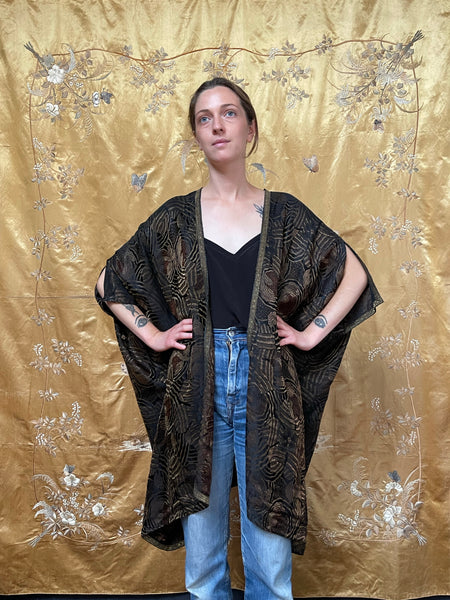 Black and Gold lamé opera coat: C1920 French