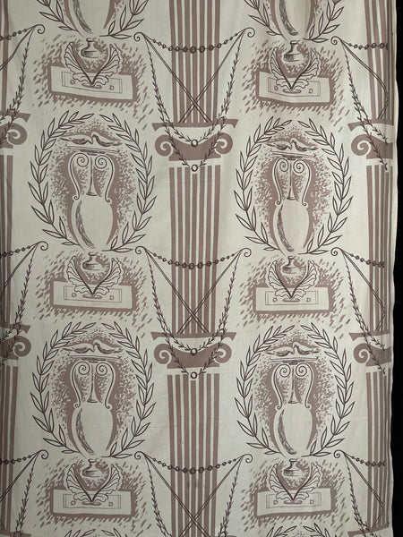 Mid Century Chintz Textile with Columns: C1950s France
