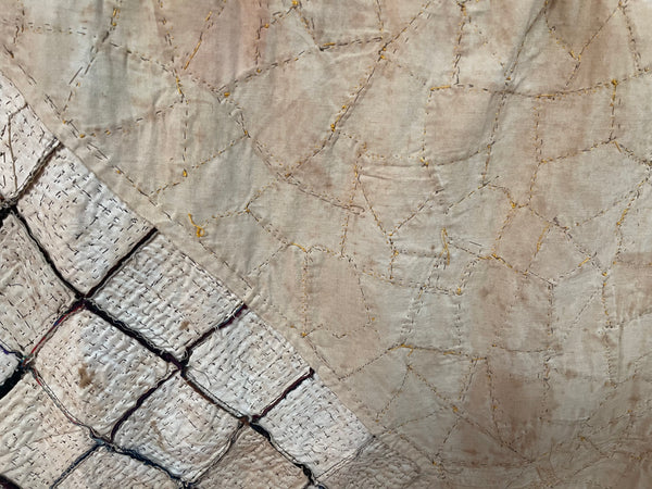 Antique Handmade Silk & Velvet Crazy Patchwork Quilt: C1880 English